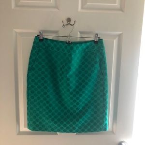 Banana Republic Green Polka Dot Skirt